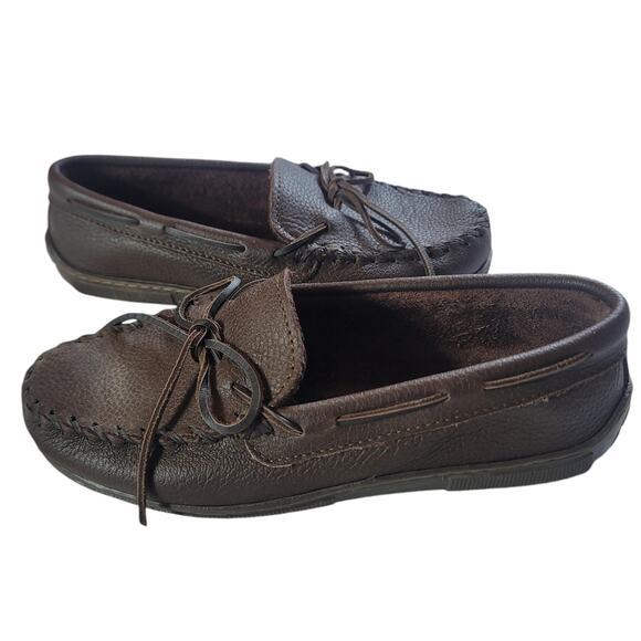 Minnetonka 892 MOOSEHIDE CLASSIC Brown Moccasins Women's Size 8.5 - Picture 3 of 8